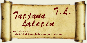 Tatjana Laletin vizit kartica